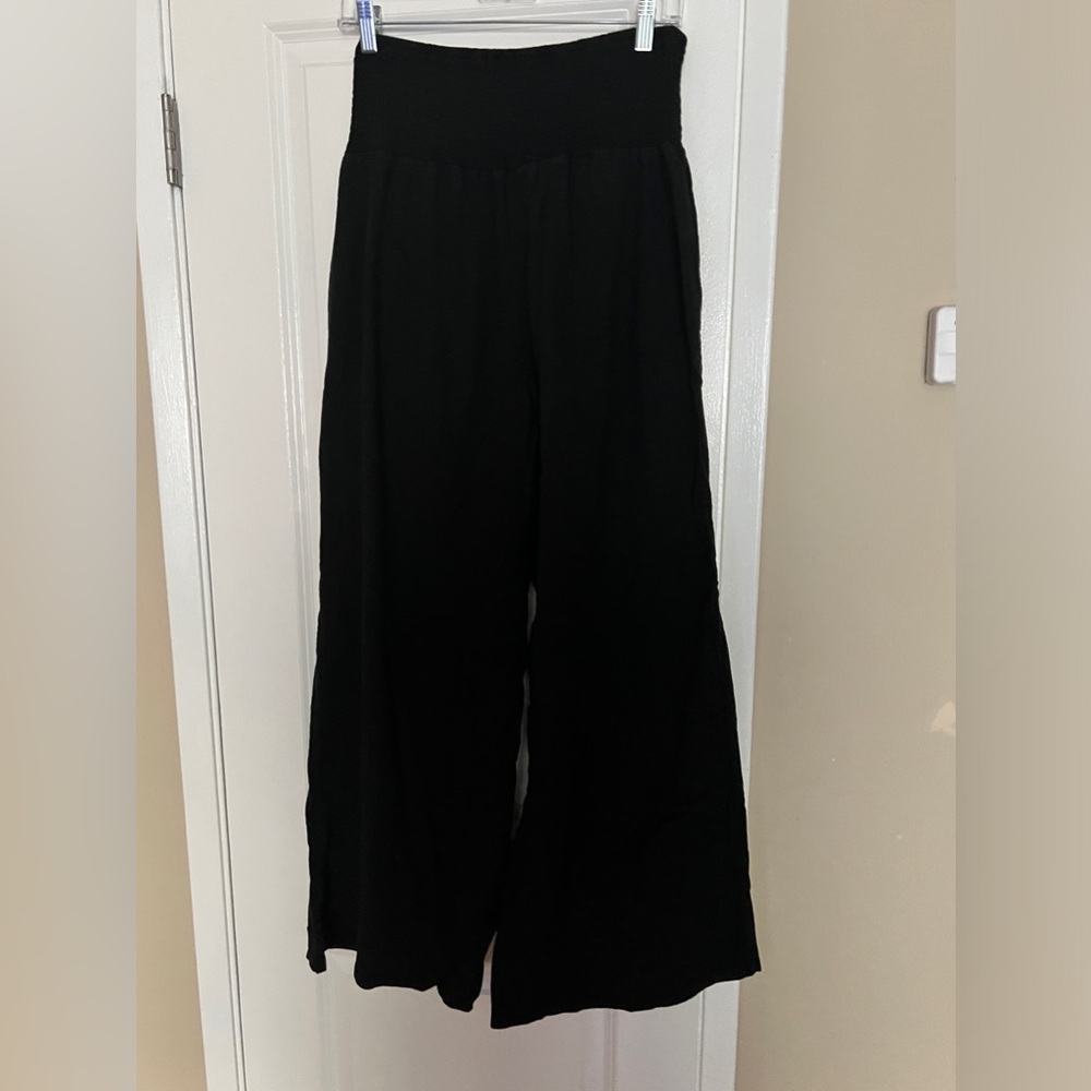 Black linen pants